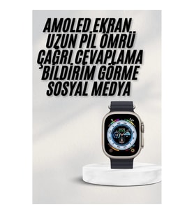 Mey İthalat® 2025 Yeni Model Akıllı Saat Android ve İOS Uyumlu Çağrı Cevaplama