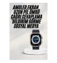 Mey İthalat® 2025 Yeni Model Akıllı Saat Android ve İOS Uyumlu Çağrı Cevaplama