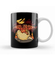 Adorable Baby Dragon Hatching Out Of A Dragon Egg Kupa Bardak Porselen