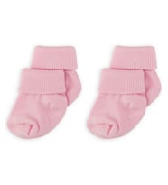 Novibaby 2'li Bambu Bebek Çorap I Baby Pink I 0-6 ay I Pembe Yenidoğan Bebek Çorabı (Karışık)