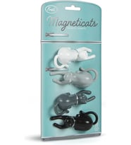Lexroo Genuine Magneticats buzdolabı mıknatısları, plastik, siyah/beyaz/gri, 7,8 x 3,2 x 2,5 cm, 4