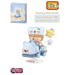 Loz Creative Serisi Sallanan Mavi Koala Modeli 188 Parça Oyuncak Yapım Seti FFLZ-4304