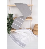 %100 Pamuk 3'lü 50x70 cm Mutfak Havlu & Havlu Seti Saphir (03)