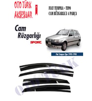 Fıat Tempra Tipo 1990-1998 Mugen Cam Rüzgarlığı Ön-Arka (Siyah)