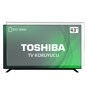 Toshiba 43LL2A63DT Tv Ekran Koruyucu - Toshiba 43" inç Ekran Kırılmaz Koruma Paneli