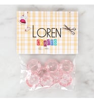 Loren Crafts Pembe 8'li Düğme - 3064