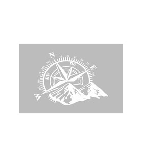 Pusula Compass Oto Sticker Beyaz 35*25 Cm