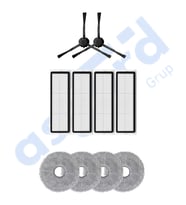 DREAME X20 MAX-X20 PRO UYUMLU 2 Yan Fırça 4 Filtre 4 Mop