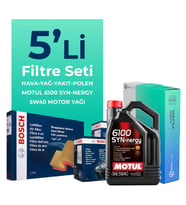 BOSCH Nissan Qashqai 2.0 Dizel Filtre Bakım Seti Motul Motor Yağlı (2007-2013) 5 Li