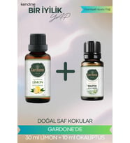 Limon 30 ML + Okaliptus 10 ML ( Oda Kokusu Aroma Terapi Buhurdanlık / Difüzör Yağı ) Set 2 Adet
