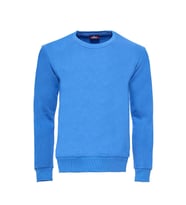 Saks Mavi Desensiz Bisiklet Yaka Sweatshirt - Wessi