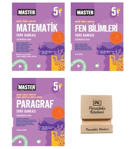 Okyanus Yayınları 5. Sınıf Master Matematik Fen ve Türkçe Soru Bankası  3lü Set + Telefon Standı
