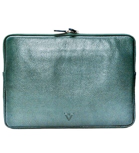 RİCH SMİTH ® GERÇEK DERİ 13" LAPTOP VE A4 EVRAK EL ÇANTASI CLUTCH / 6218 YEŞİL (ARSEL PARLAK)