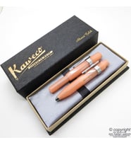 Kaweco Kalem Seti Frosted Şeftali  Roller Kalem + Tükenmez Kalem Set  İsme Özel Kalem