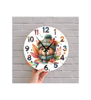 bilge Tasarım Çocuk Odası Duvar Saati 30 x 30 CM (Çok Renkli)