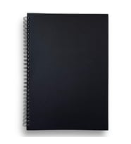 Lexroo Spiralli Defter, Siyah Kapaklı B5 Boyutunda (182x257 mm), 100 Yaprak (Çizgisiz)