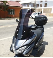 MOTOCAM Suzuki Burgman Street EX 125 Ön Cam 2023-2026 Model 62cm Siyah Renkli 4mm