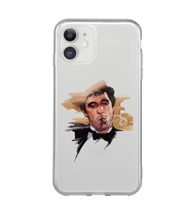 Iphone 11 Uyumlu Tony Montana Scarface Desenli Şeffaf Telefon Kılıfı