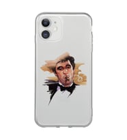 Iphone 11 Uyumlu Tony Montana Scarface Desenli Şeffaf Telefon Kılıfı
