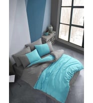Mulvxurg  Urg02  Kingsize Poplin Nevresim  Turkuaz (Mulvix)