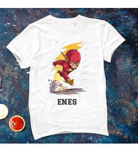 Flash Tişörtü ( Çocuk - Büyük ) Kişiye Özel