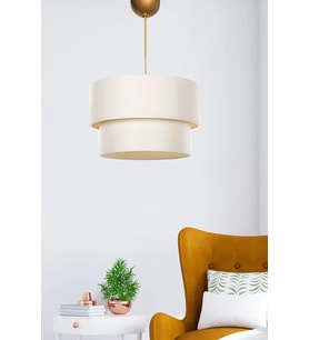 Avize Sarkıt Kumaş Modern Pasta Model Krem PAV65