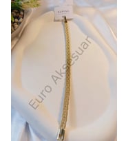 Vip Örgü Detaylı Bileklik 14 K (Rose - Gold)