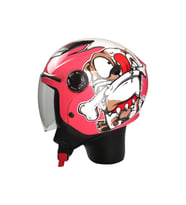 Motosiklet ve Bisiklet Yarım Camlı Çocuk Kaskı Ce Sertfikalı Abs Material Motor Kaskı Dog Pink