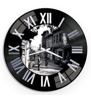 Eski İstanbul Plak Cam Saat - 60 cm