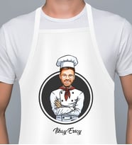 Kişiye Özel En İyi Chef- Aşçı Karikatür Mutfak Önlüğü