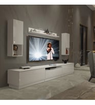 Decoraktiv Trendstyle 270DAS Slm Tv Ünitesi Tv Sehpası - Parlak Beyaz