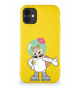 Apple iPhone 11 Soft Premier Kapak Sandy Tasarımlı Silikon Kılıf - Sarı (Şeffaf)