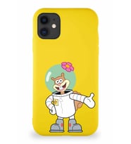 Apple iPhone 11 Soft Premier Kapak Sandy Tasarımlı Silikon Kılıf - Sarı (Şeffaf)