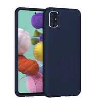 Samsung Galaxy A71 İçi Kadife Silikon Kılıf Lacivert