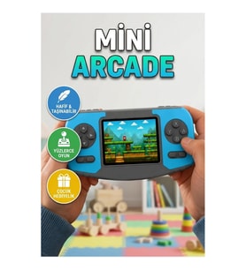 Mini Arcade Taşınabilir Oyun Konsolu Çocuklar İçin El Tipi Eğlence Cihazı