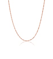 925 ayar Gümüş Rose Singapur Model Zincir 55 cm