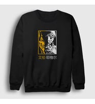 Presmono Unisex Siyah Eren Yeager Anime Attack On Titan Sweatshirt 357938tt