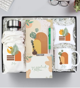 Kişiye Özel Defter & Kalem & Kupa & Matara Hediye Seti