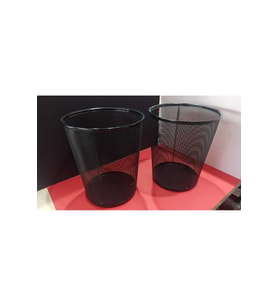 Yelken Rot Metal File Çöp Kutusu, Siyah, 540g, 2 Adet Set