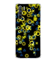 PrintiFy Oppo Reno 3 Uyumlu Köşe Korumalı Semboller Tasarımlı Şeffaf Silikon Kılıf