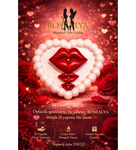 KISS CANDLE (Kırmızı-Beyaz)