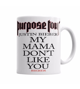 PURPOSE TOUR JUSTIN BIEBER  Kupa Bardak Porselen
