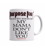 PURPOSE TOUR JUSTIN BIEBER  Kupa Bardak Porselen