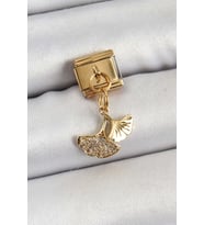 316L Çelik Sallantılı Zirkon Taşlı Balık Kuyruğu Model Renk Nomination Charm