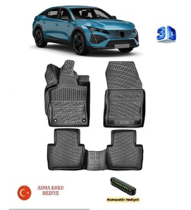 Rizline Peugeot 408 (Benzin/Dizel) 2023 Sonrası Uyumlu 3D Havuzlu Paspas ASMA KOKU VE NUMARATÖR HEDİYELİ