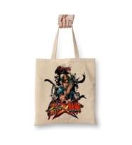 Street Fighter X Tekken Beyaz Bez Çanta Uzun Saplı Alışveriş Çantası Plaj Çantası