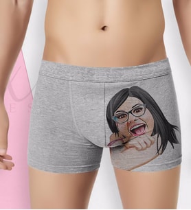 BK Gift Kişiye Özel Karikatürlü Eğlenceli Erkek Boxer Serisi - Model 11