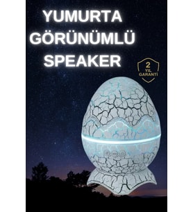 Dinozor Yumurtası Gece Masa Lambası Bluetooth Hoparlör 14 Renk Seçeneği
