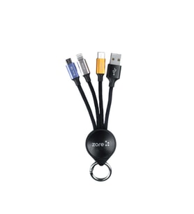 Lexroo OKS 3 in 1 Usb Kablo - Siyah