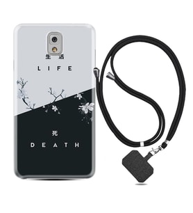 Samsung Note 3 4 5 8 9 20 Ultra 10 Lite Kılıf Boyun Askılı Silikon Life and Death 1339